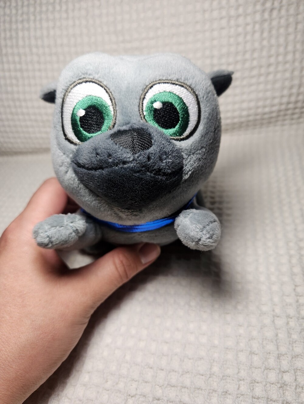 Grey Plush Pup with Green Eyes Puppy Dog Pals Disney